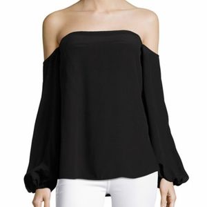 Theory Laureema Silk Top in Black, NWT